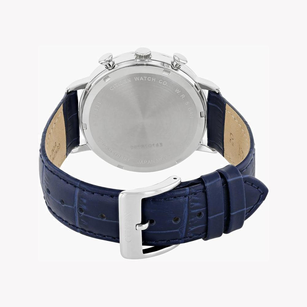 CITIZEN AN3610-04H BOLD PERFORMANCE - ELEGANT BLUE LEATHER & CHRONOGRAPH MEN'S WATCH-i-Watch-3