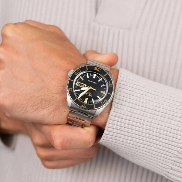 Bold Precision Men's Stainless Steel Watch, Black Dial | Srpk99k1 by i-watch