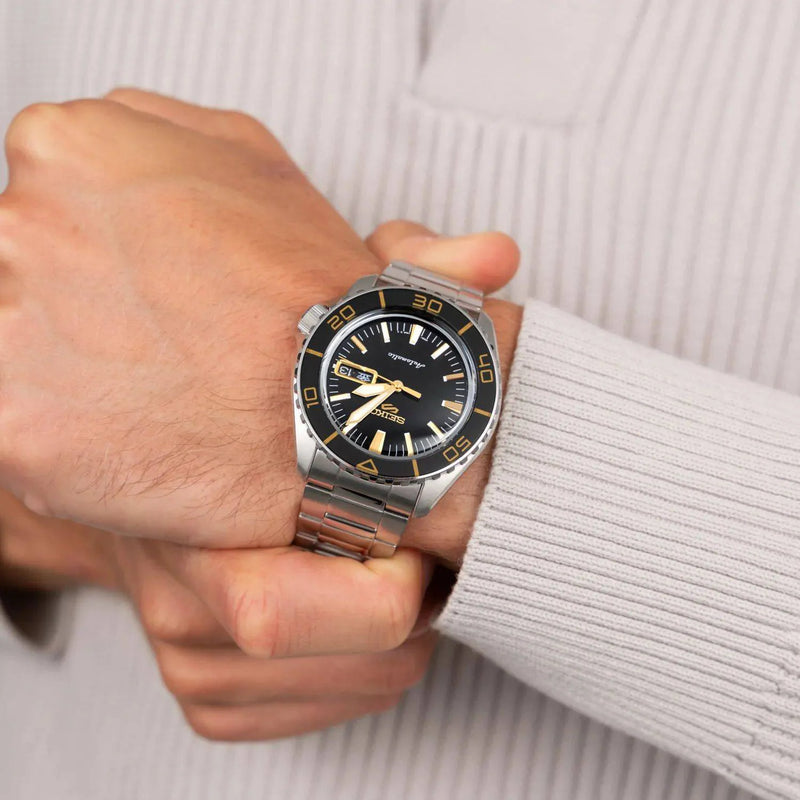 Bold Precision Men's Stainless Steel Watch, Black Dial | Srpk99k1 by i-watch