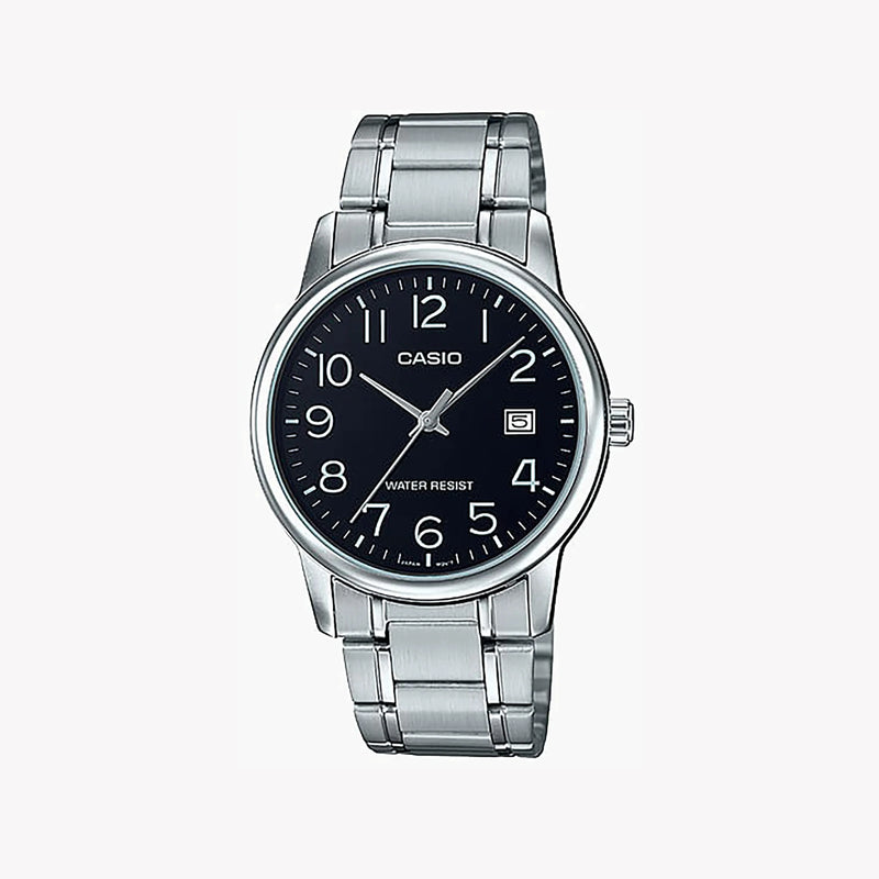Casio Men's Stainless Steel Watch, Black Dial | Mtp-V002d-1budf by i-watch