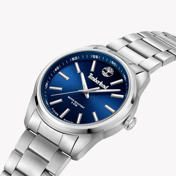 Timberland Men's Silver Stainless Steel Watch, Blue Dial | Tdwgg0010805 by i-watch