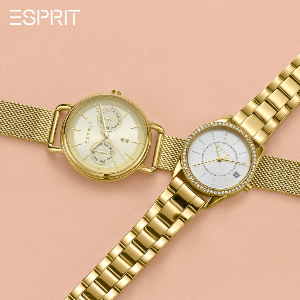 ESPRIT Women's Watch with Gold Stainless Steel Case and Gold Stainless Steel Band-i-Watch-4