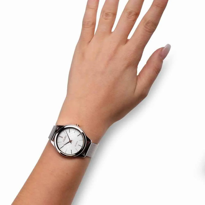Citizen Women's Silver Watch, White Dial | Em0504-81a by i-watch