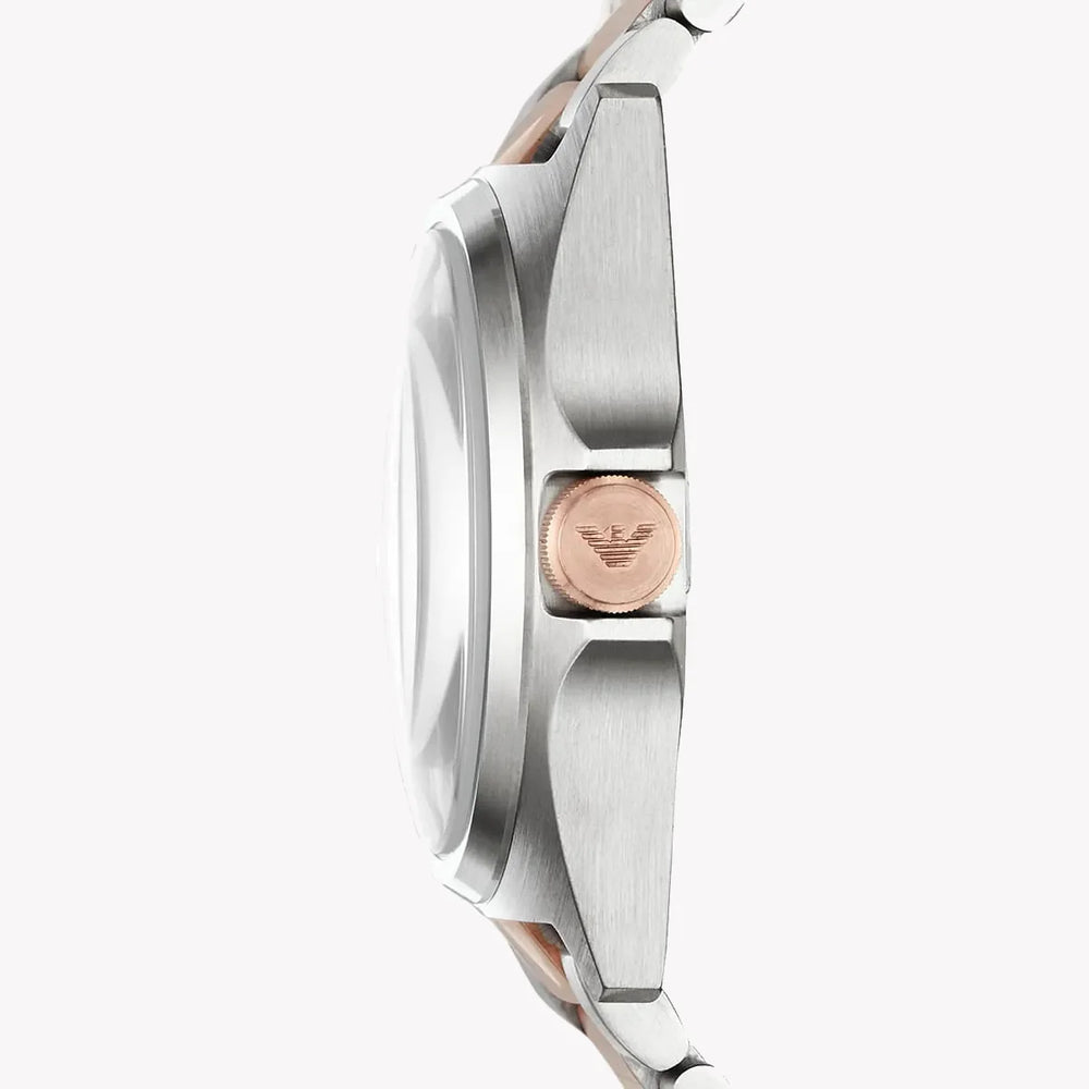 Emporio Armani Men's Silver/Rose Gold Watch, Black Dial | Ar11256 by i-watch