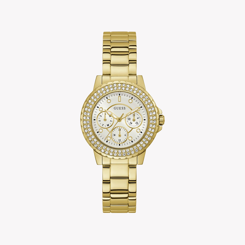 Guess Women's Gold Watch, White Dial | Gw0410l2 by i-watch