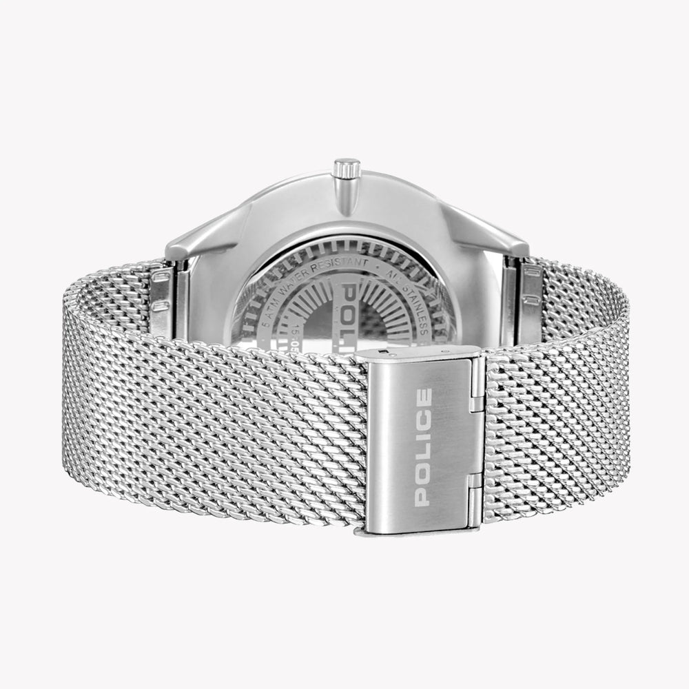 Police Men's Silver Stainless Steel Watch, Black Dial | P15305js02mm by i-watch