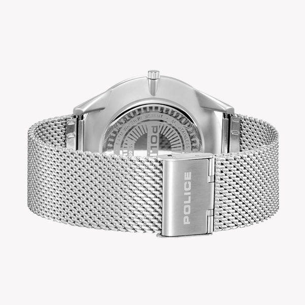 Police Men's Silver Stainless Steel Watch, Black Dial | P15305js02mm by i-watch