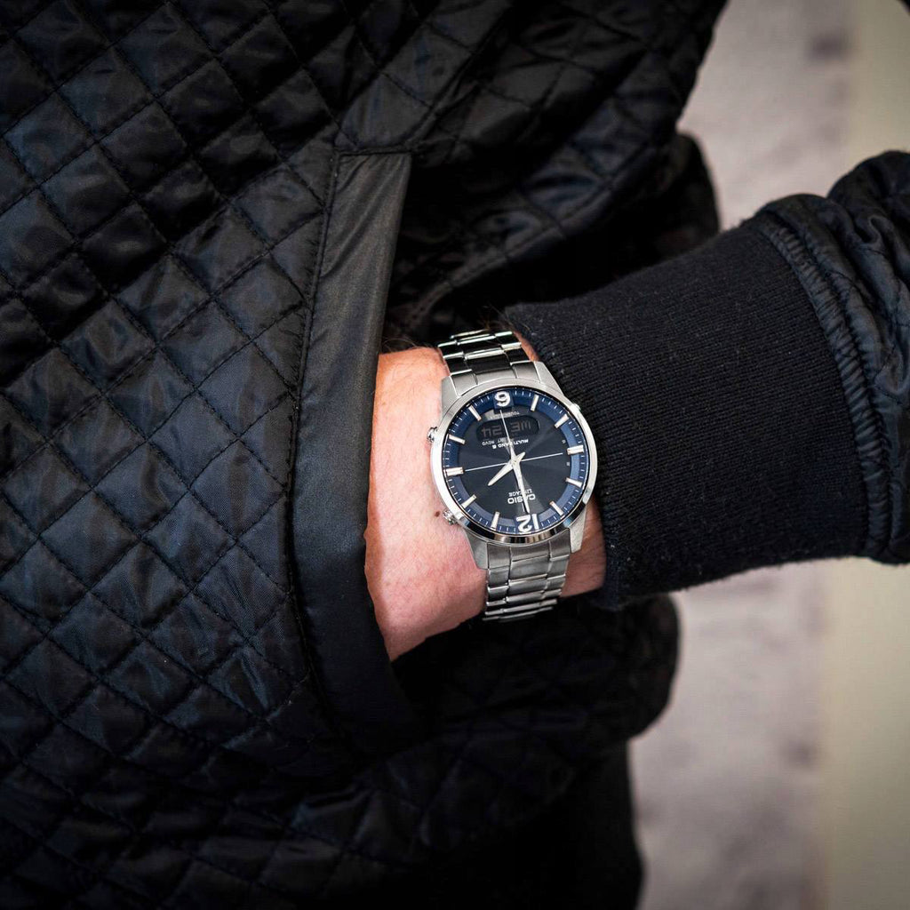 CASIO LCW-M170D-2AER - TIMELESS ELEGANCE SOLAR MEN'S WATCH WITH STAINLESS STEEL BRACELET & BLUE DIAL-i-Watch-4