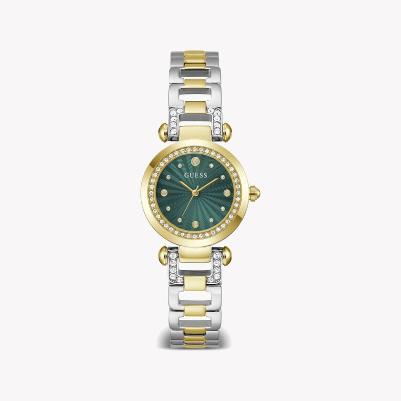 Guess Women's Green Dial Watch, Gold & Silver Case | Gw0869l1 by i-watch