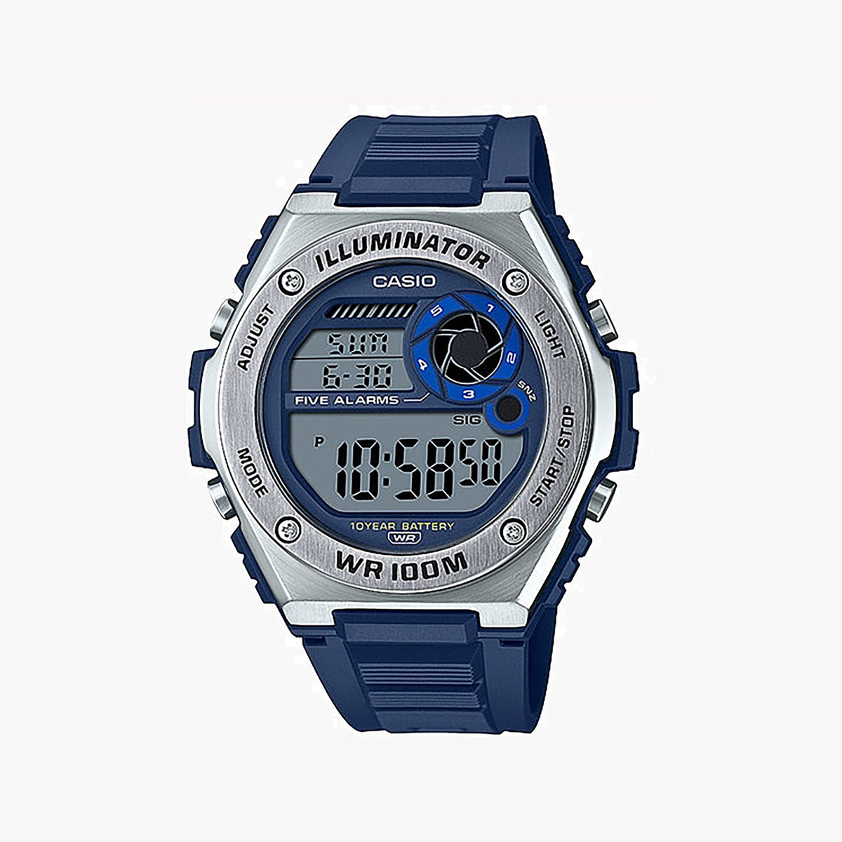 CASIO MWD-100H-2AVDF ADVENTURE TIME - MEN'S SPORTY BLUE DIGITAL WATCH