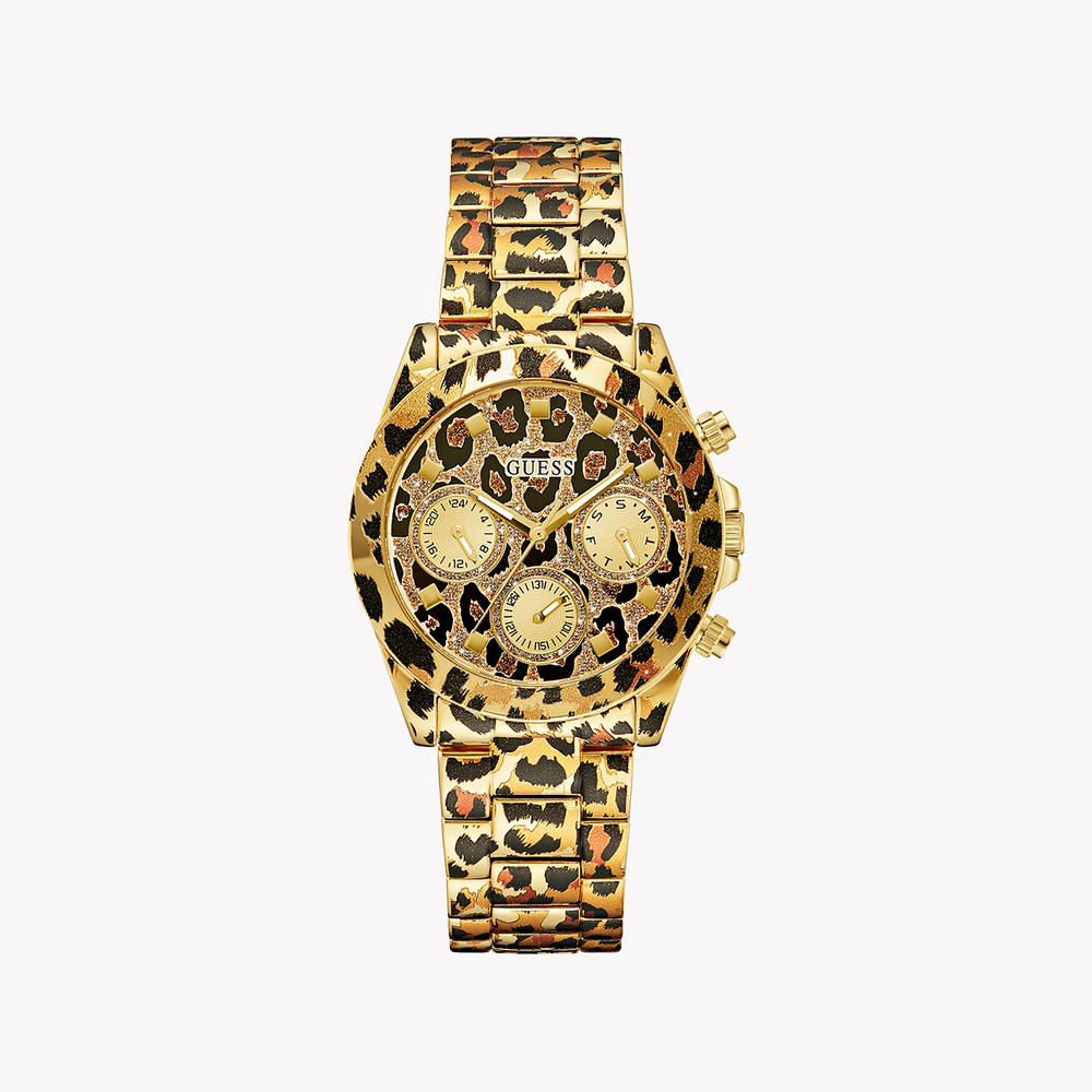 Guess Women's Leopard Stainless Steel Watch, Animal Print | Gw0751l1 by i-watch