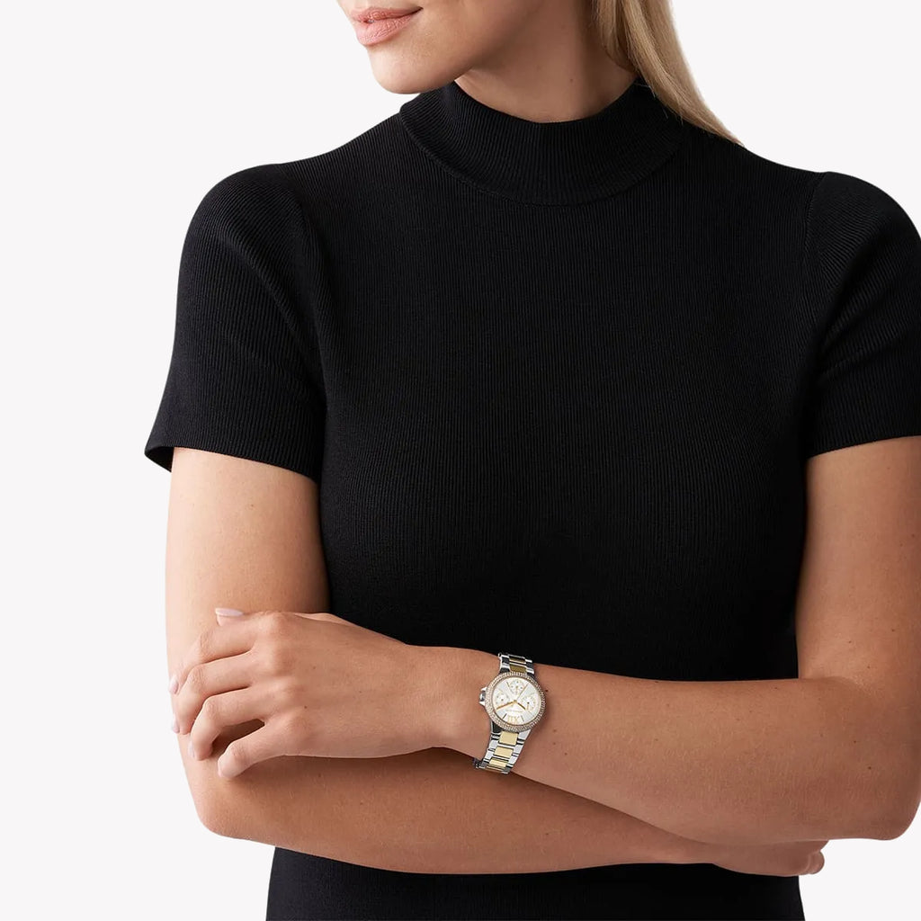 MICHAEL KORS MK6982 SILVER-GOLD GLAM - ELEGANT WOMEN'S TIMEPIECE-i-Watch-4