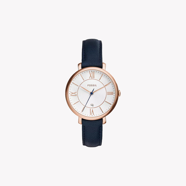 Fossil Women's Blue Leather Watch, Silver Dial | Es3843 by i-watch