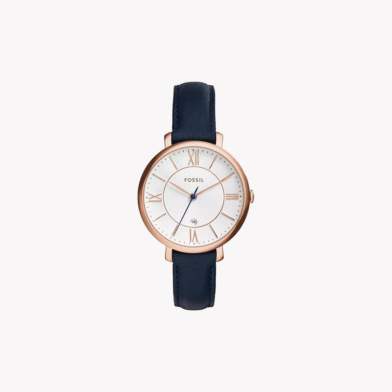 Fossil Women's Blue Leather Watch, Silver Dial | Es3843 by i-watch