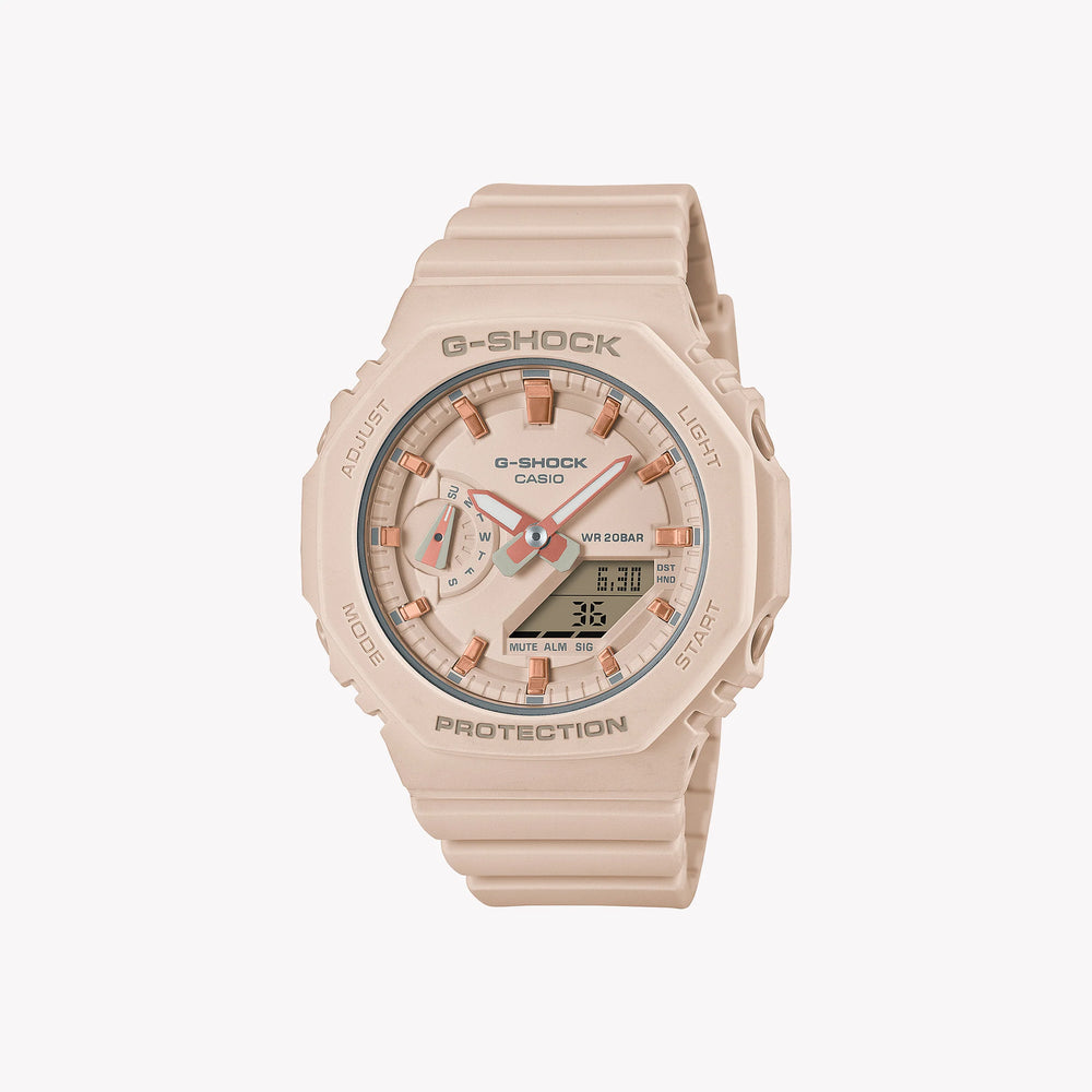 Casio Women's Beige Resin Watch, Carbon Case | Gma-S2100-4aer by i-watch