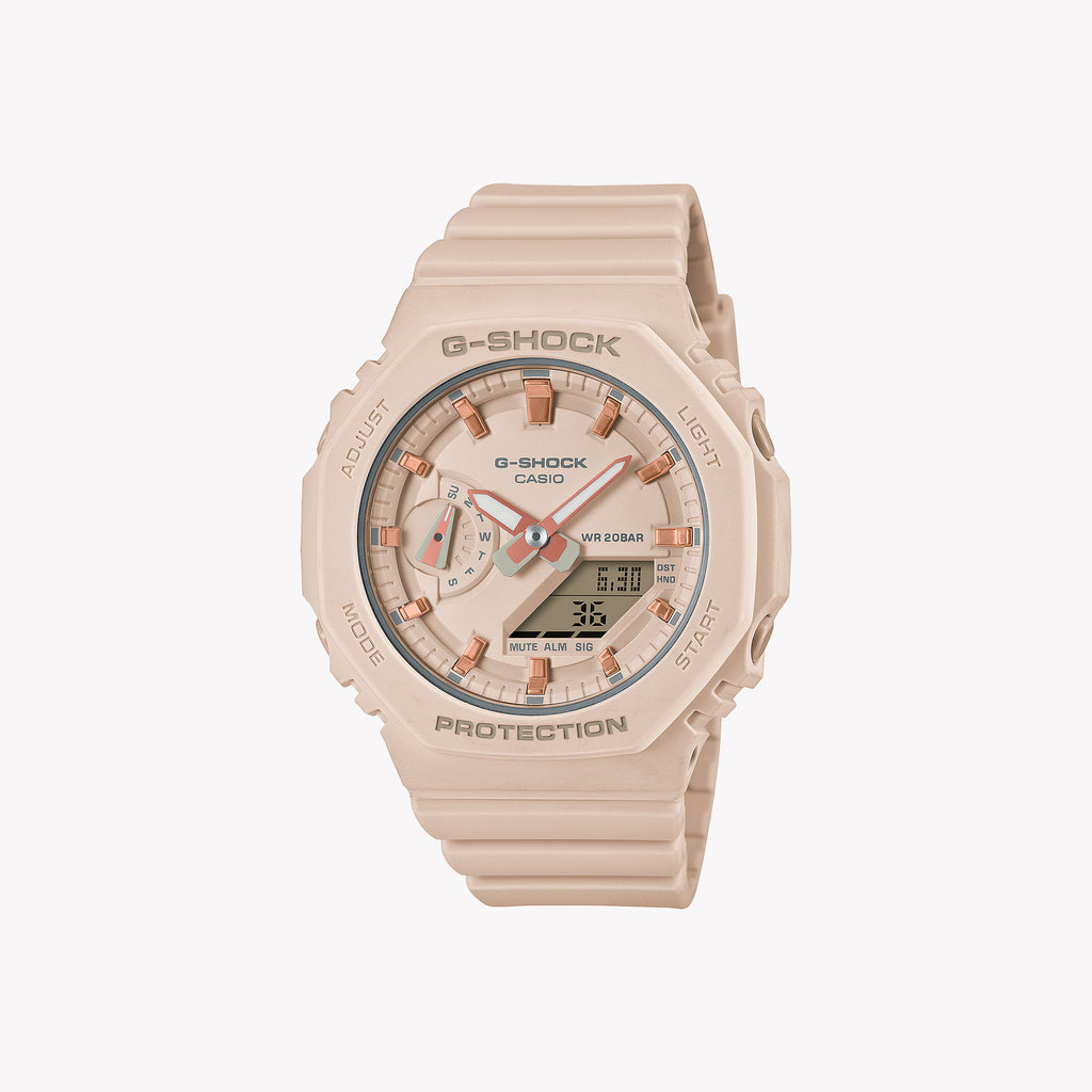 CASIO G-SHOCK GMA-S2100-4AER DYNAMIC BEIGE - SPORTY STYLE & RESILIENT FUNCTIONALITY Unisex Watch with durable resin band and precise timekeeping