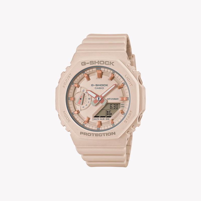 Casio Women's Beige Resin Watch, Carbon Case | Gma-S2100-4aer by i-watch