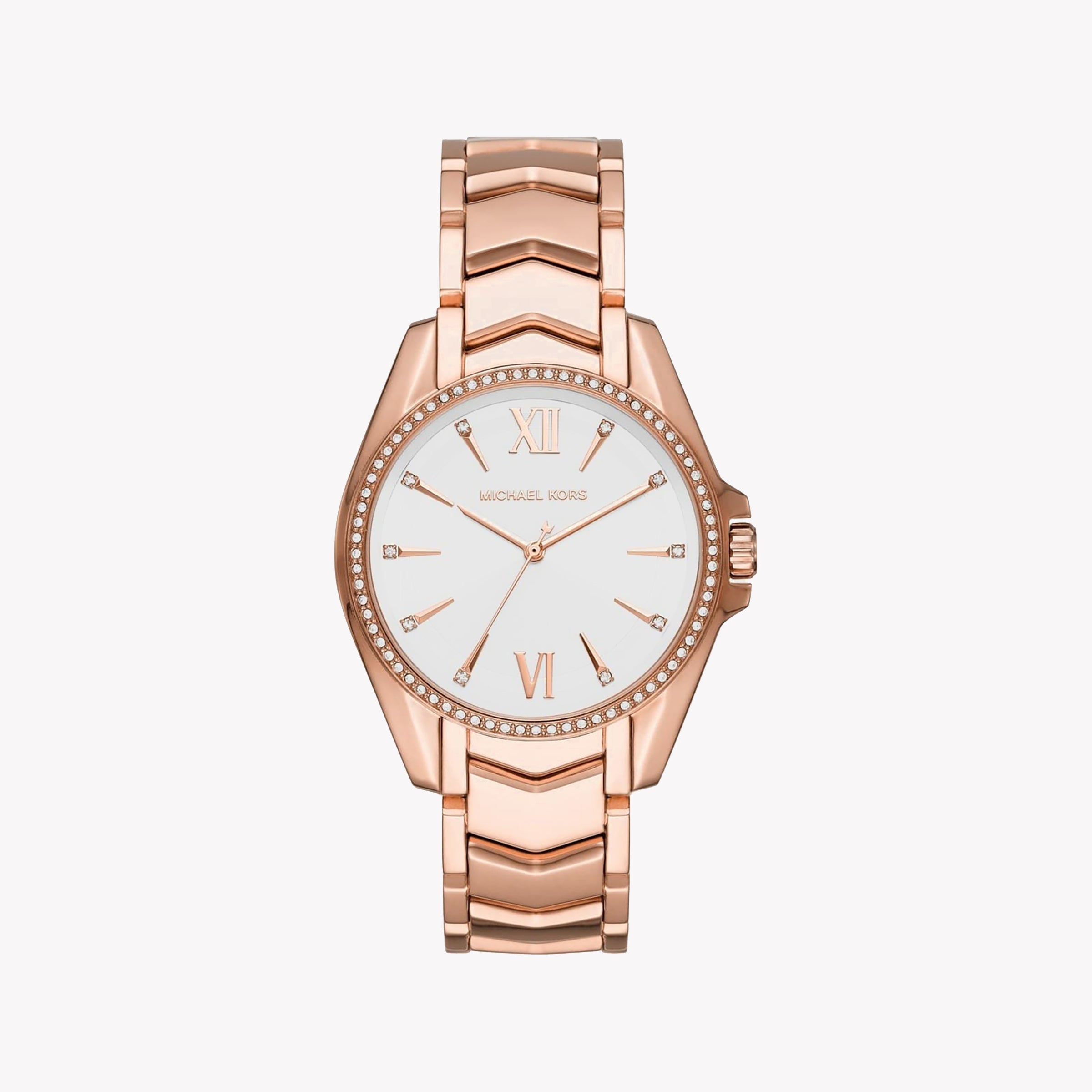 MICHAEL KORS MK6694 RADIANT ROSE GOLD - ELEGANT WOMEN'S WATCH WITH WHITE DIAL