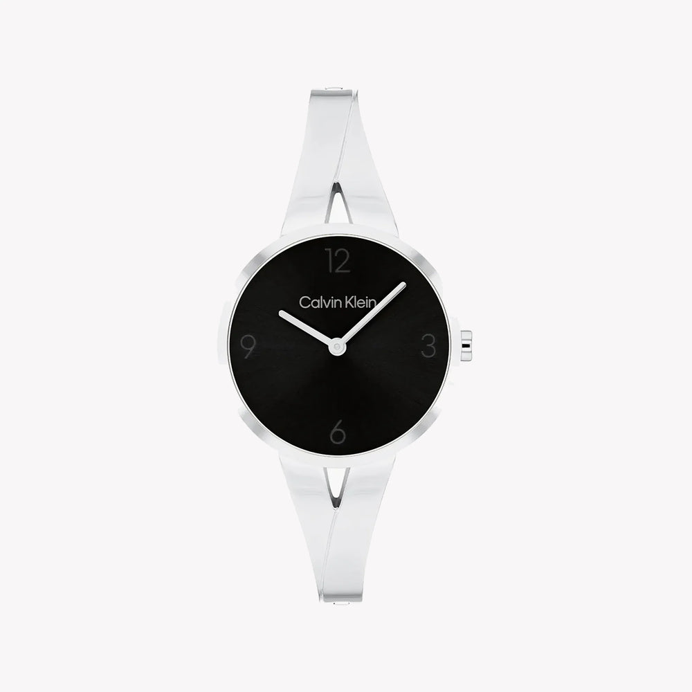Ck Calvin Klein Men's Silver Watch, Black Dial | K2g271c1 by i-watch