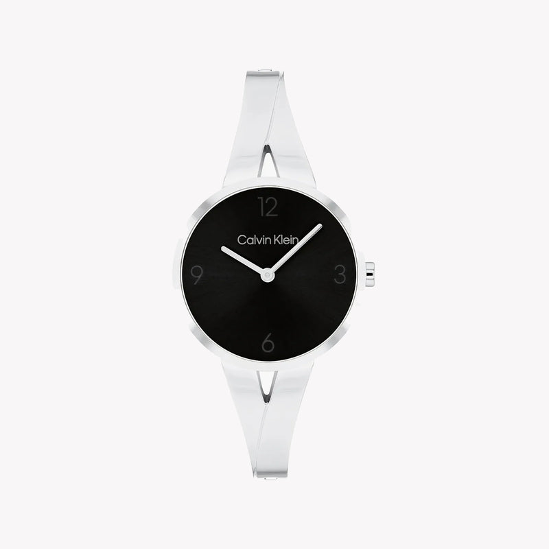 Ck Calvin Klein Men's Silver Watch, Black Dial | K2g271c1 by i-watch