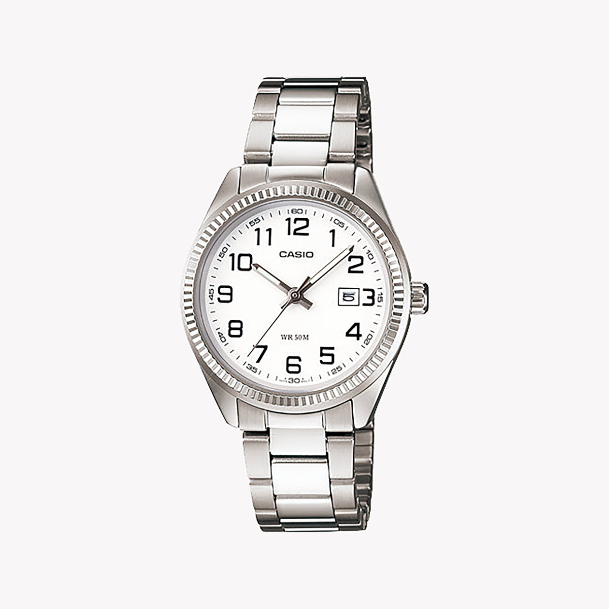 CASIO LTP-1302D-7BVDF - SPORTY ELEGANCE WOMEN'S TIMEPIECE IN SILVER & WHITE