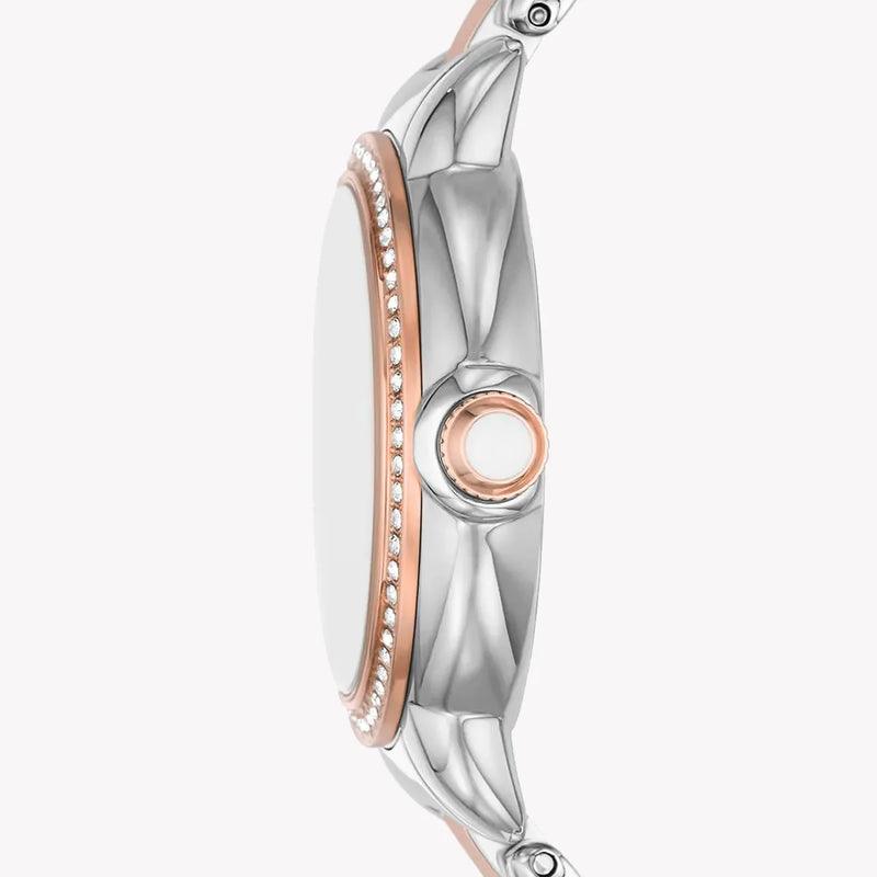 Emporio Armani Women's Silver/Rose Gold Watch, Silver Dial | Ar11569 by i-watch