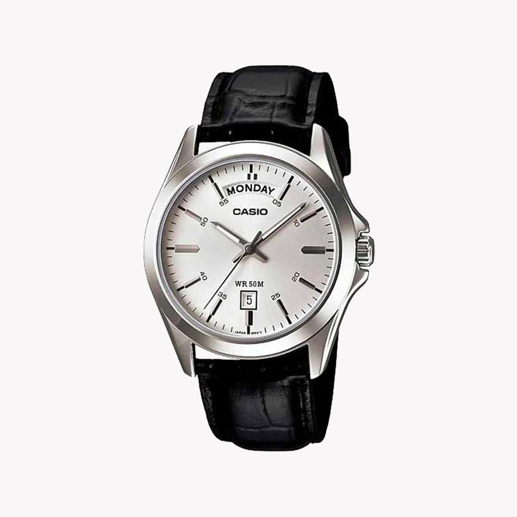CASIO MTP-1370L-7AVDF - TIMELESS ELEGANCE MEN'S CLASSIC WATCH WITH LEATHER STRAP & DATE FUNCTION