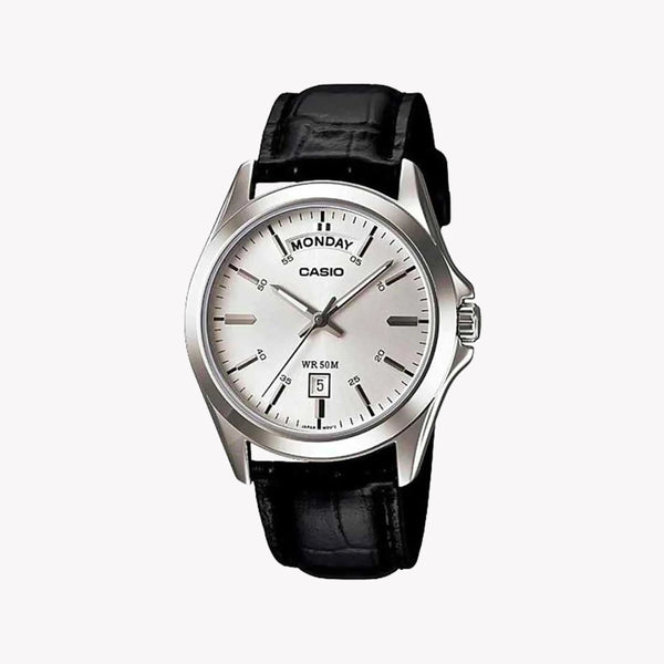 CASIO MTP-1370L-7AVDF - TIMELESS ELEGANCE MEN'S CLASSIC WATCH WITH LEATHER STRAP & DATE FUNCTION