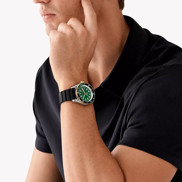 Michael Kors Men's Silver Watch, Green Dial | Mk9158 by i-watch
