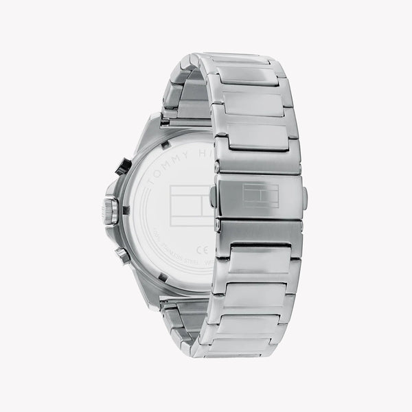 Tommy Hilfiger Men's Silver Watch, Black Dial | 1674786 by i-watch