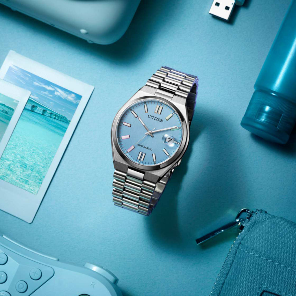 Citizen Men's Stainless Steel Watch, Blue Dial | Nj0151-53l