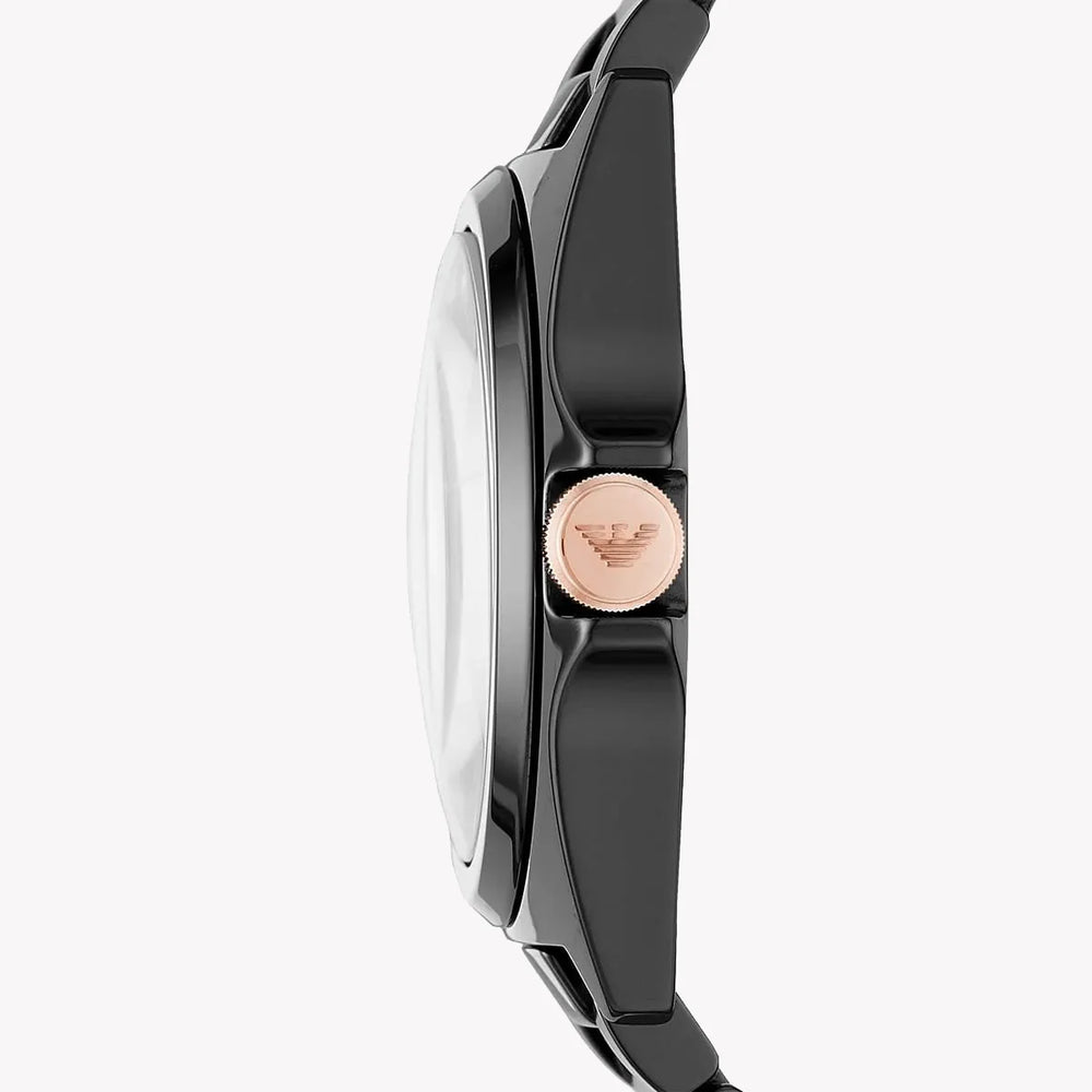 Emporio Armani Men's Black Stainless Steel Watch, Black Dial | Ar70003 by i-watch