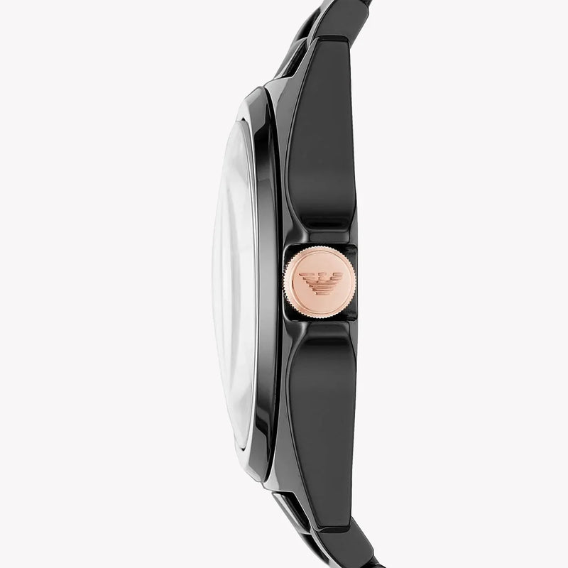 Emporio Armani Men's Black Stainless Steel Watch, Black Dial | Ar70003 by i-watch