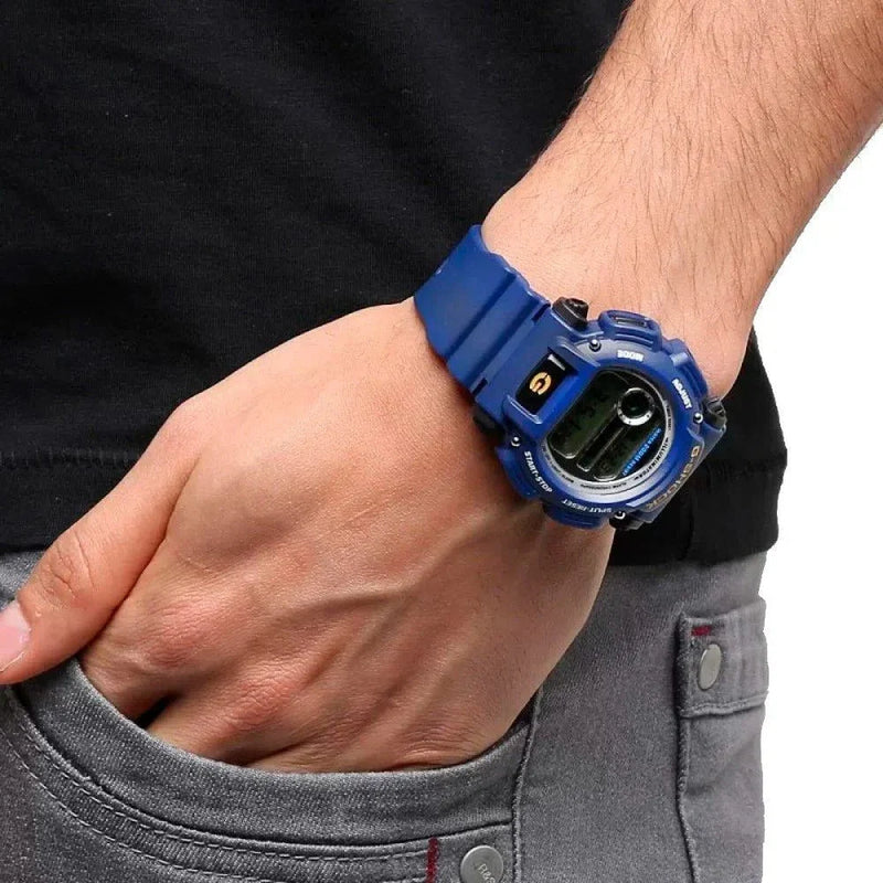 Casio G-Shock Dw-9052-2v - Tough & Sporty Adventure Watch With Blue Resin BAnd and Dynamic Features by i-watch