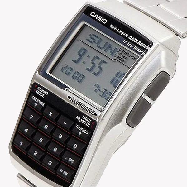 Casio Men's Silver Stainless Steel Watch, Digital Display | Dbc-32d-1a by i-watch