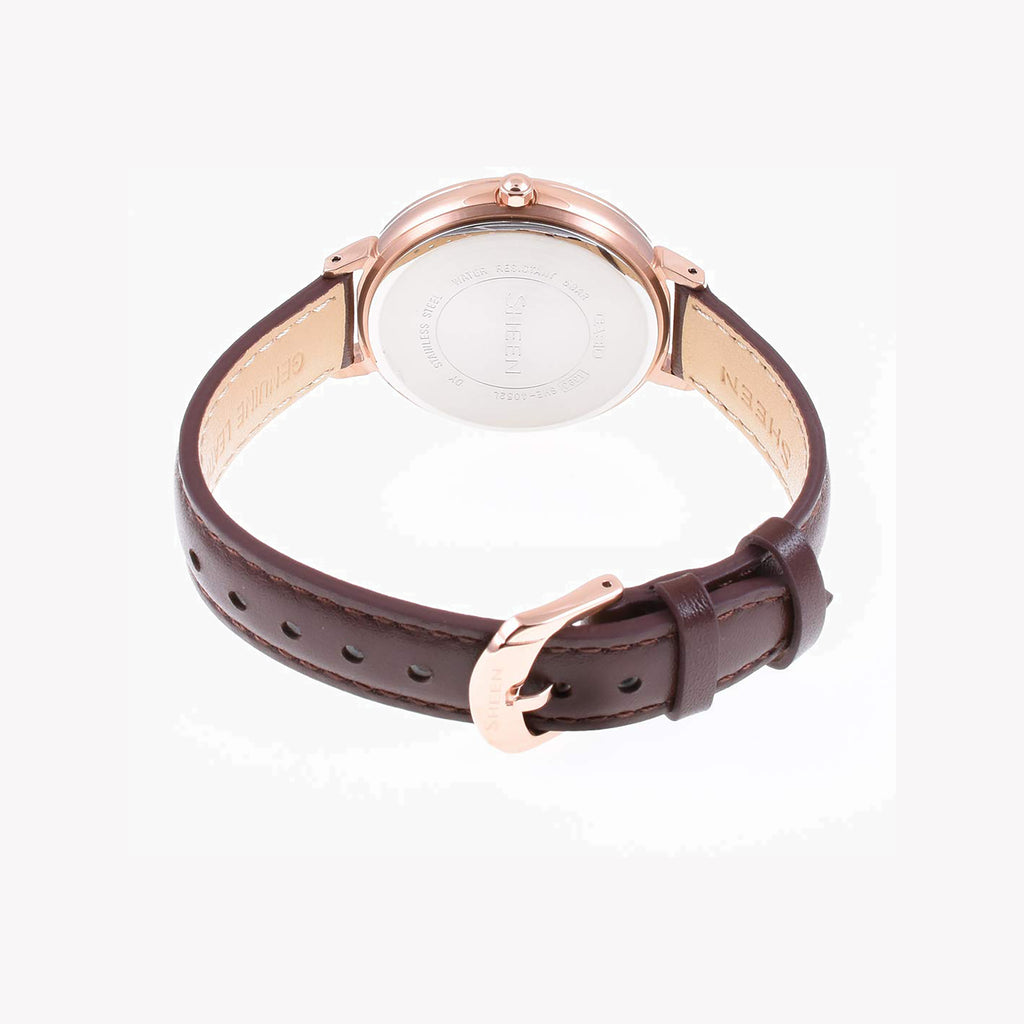 CASIO SHE-4052PGL-4AUDF ELEGANT VERSATILITY - ROSE GOLD TIMEPIECE WITH LEATHER BAND-i-Watch-3
