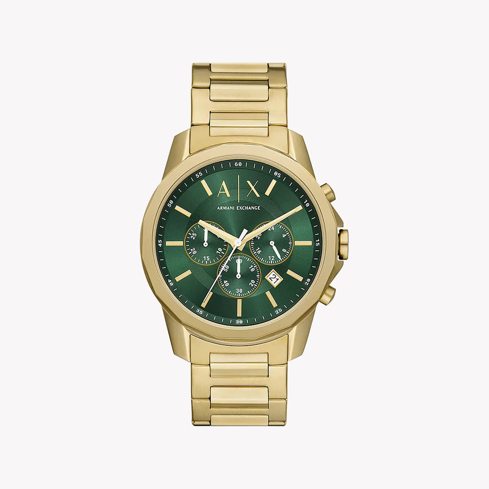 Armani Exchange Men's Gold Watch, Green Dial | Ax1746 by i-watch