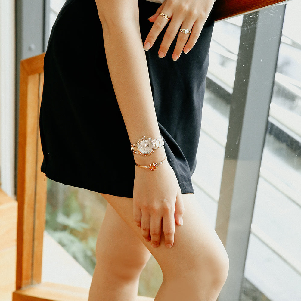 CASIO SHE-4804PG-9AUDR - SPORTY ELEGANCE TIMEPIECE WITH ROSE GOLD & SWAROVSKI ACCENTS-i-Watch-4