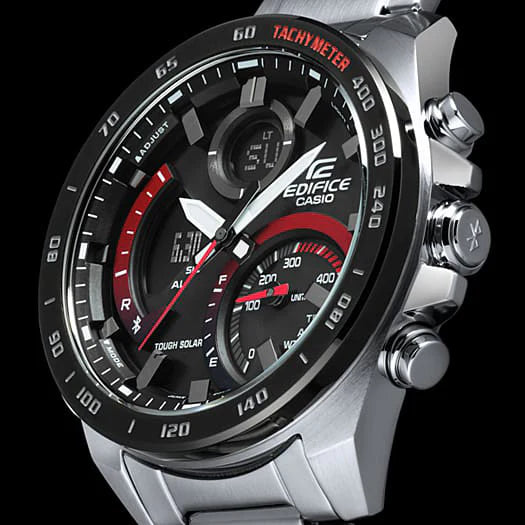 Edifice Men's Silver Stainless Steel Watch, Multicolour Dial | Ecb-900db-1aer by i-watch