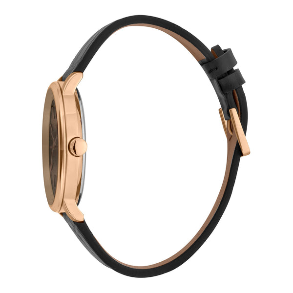 Esprit Black Leather & Rose Gold Men's Watch - Timeless Style & Durability by i-watch