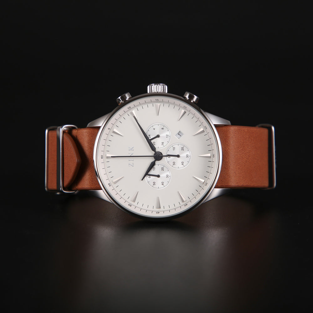 Zink Men's Stainless Steel & Leather Watch | Zk127g2ls-12 by i-watch