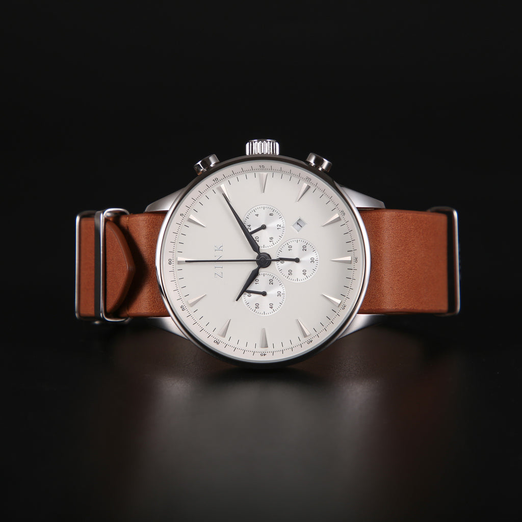 Zink Men's Stainless Steel & Leather Watch | Zk127g2ls-12