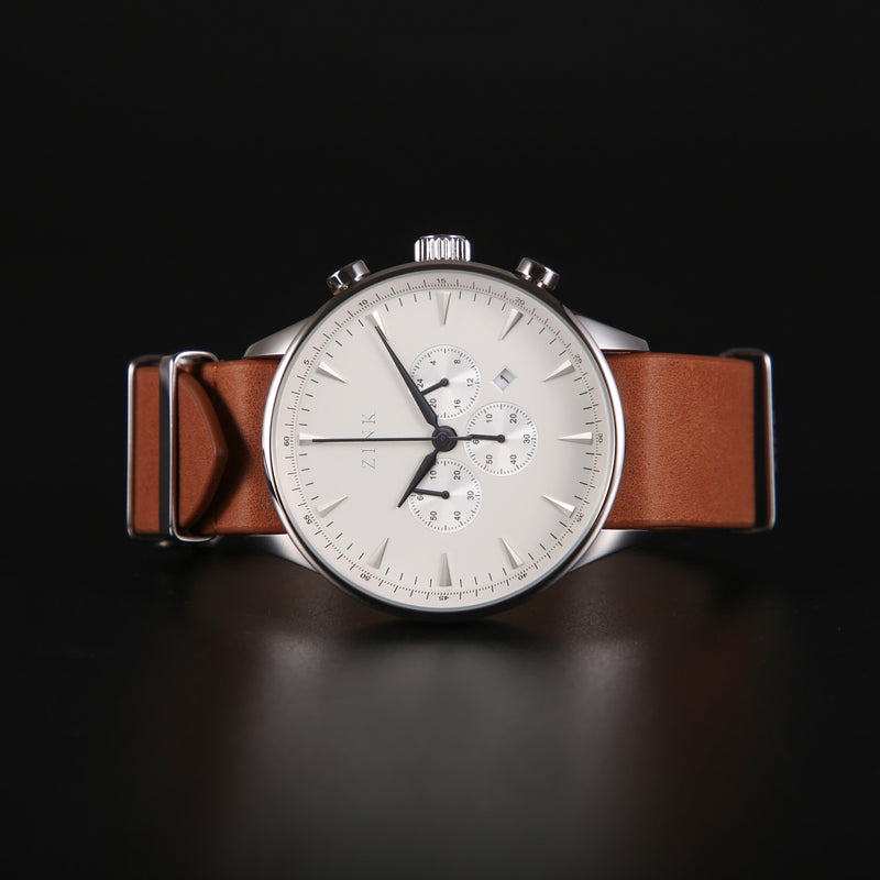 Zink Men's Stainless Steel & Leather Watch | Zk127g2ls-12 by i-watch