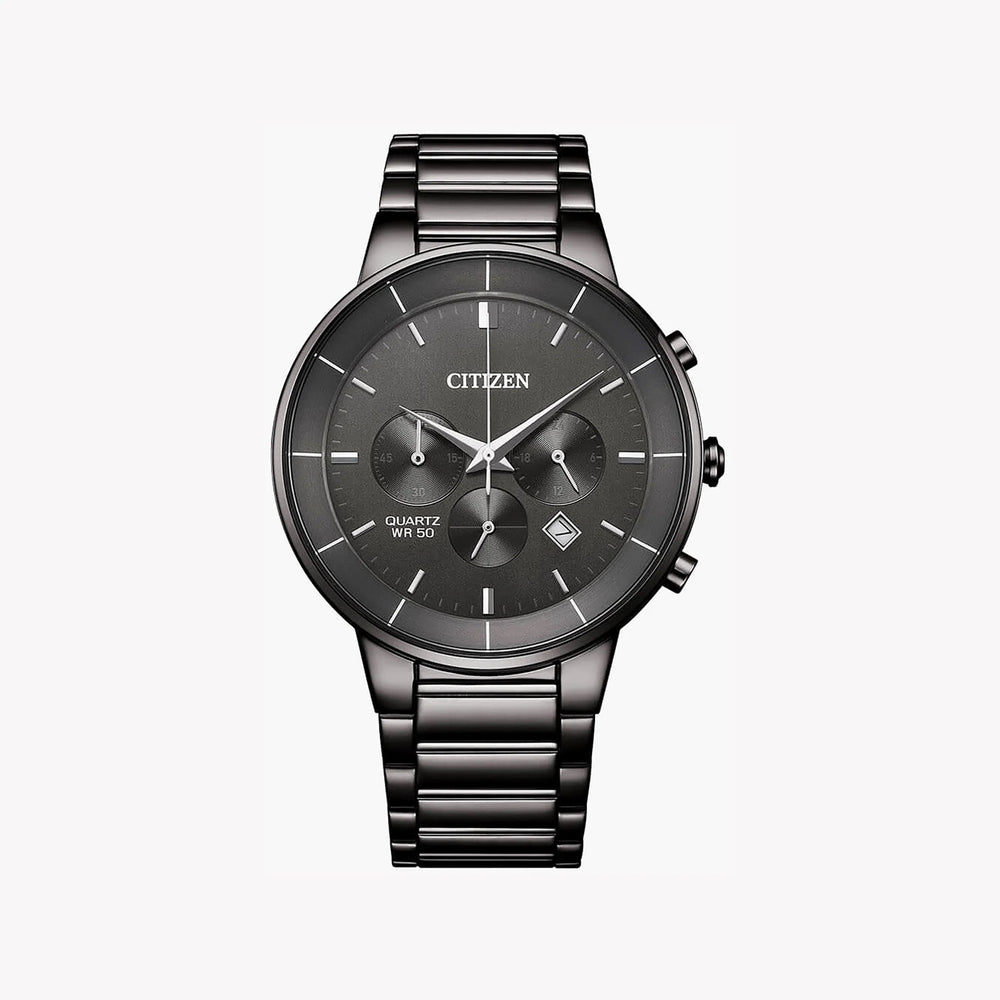 CITIZEN AN8227-53H BOLD PERFORMANCE - BLACK STAINLESS STEEL MEN'S WATCH with Multi-Dial Chronograph