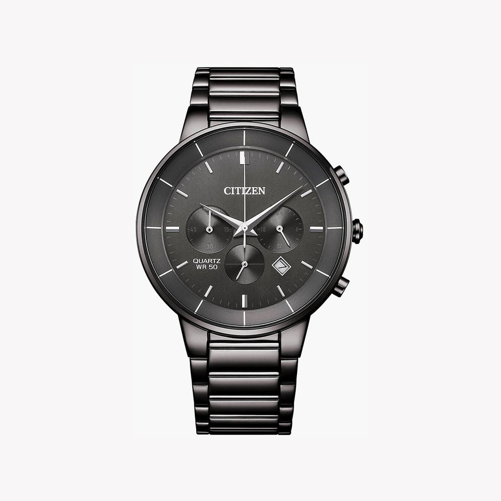 CITIZEN AN8227-53H BOLD PERFORMANCE - BLACK STAINLESS STEEL MEN'S WATCH with Multi-Dial Chronograph