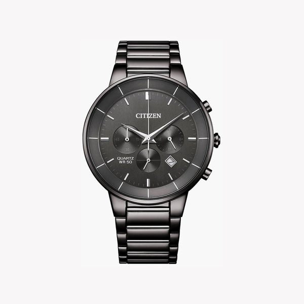 CITIZEN AN8227-53H BOLD PERFORMANCE - BLACK STAINLESS STEEL MEN'S WATCH with Multi-Dial Chronograph