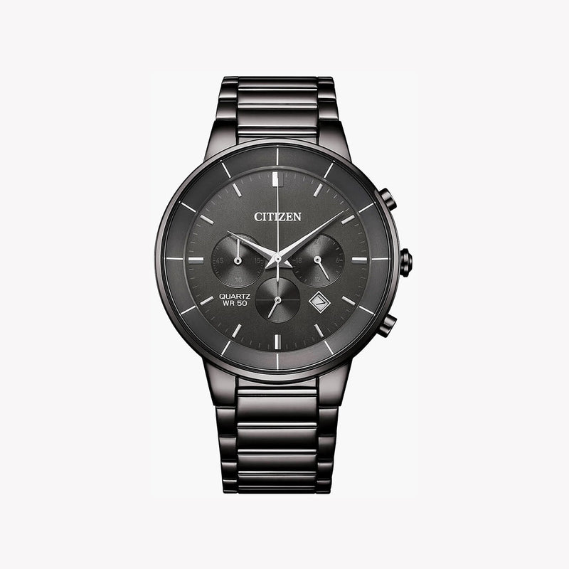 CITIZEN AN8227-53H BOLD PERFORMANCE - BLACK STAINLESS STEEL MEN'S WATCH with Multi-Dial Chronograph