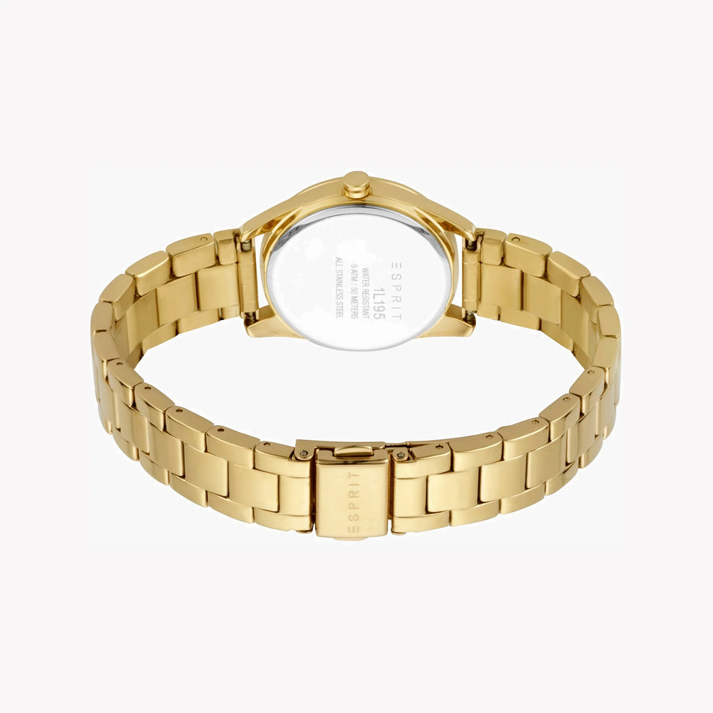Esprit Women's Gold Stainless Steel Watch, Champagne Dial | Es1l158m0025 by i-watch