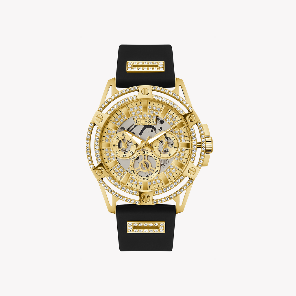 GUESS GW0537G2 BOLD ELEGANCE - MEN'S GOLD STAINLESS STEEL TIMEPIECE WITH CHAMPAGNE DIAL