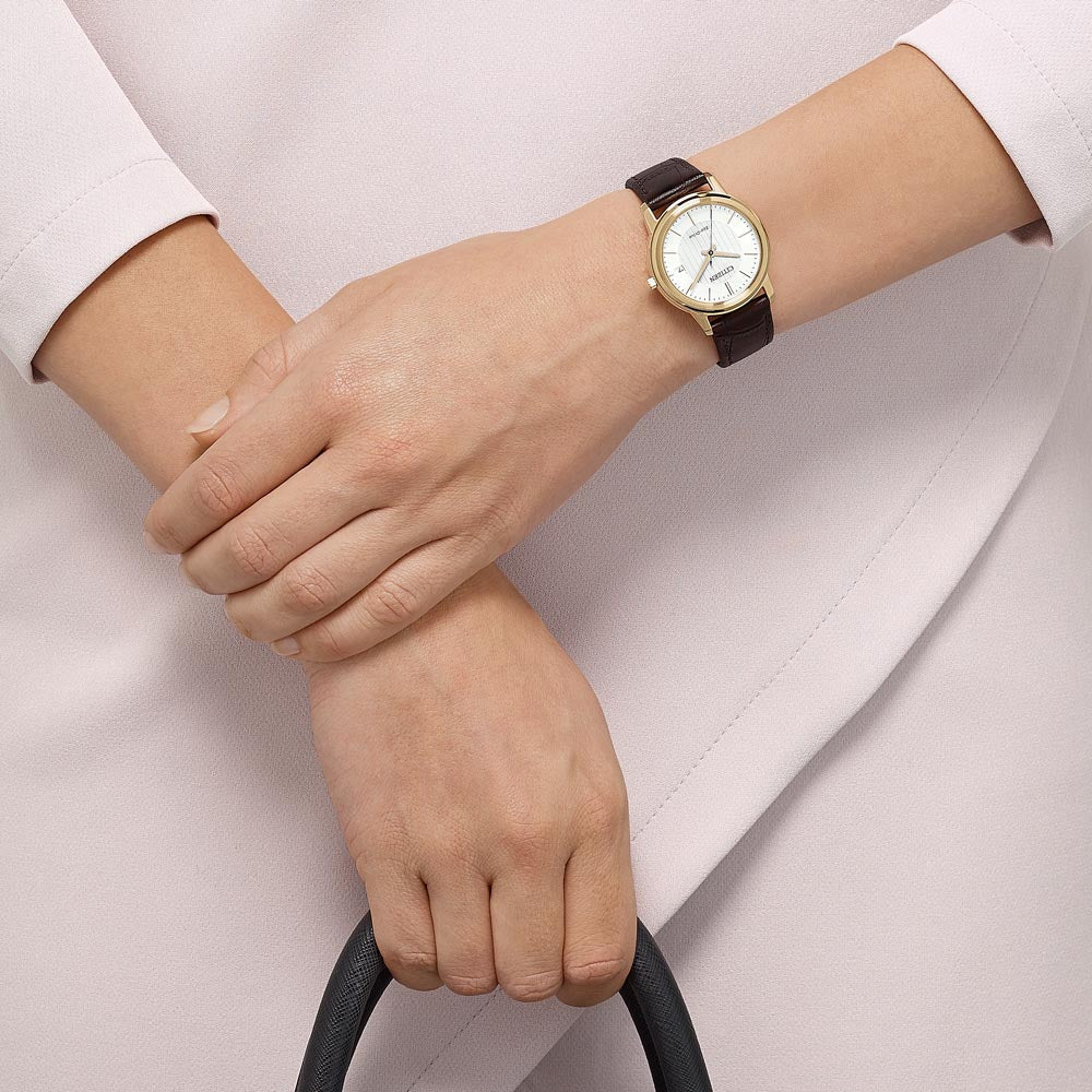 Citizen Fe6012-11a - Elegantally Modern Women's Timepiece With Eco-Drive & Leather Band by i-watch